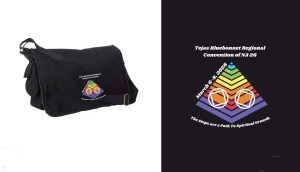 Embroidered Messenger Bag